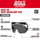 Milwaukee 48-73-1416 BOLT Eye Visor - Tinted Dual Coat Lens with Head Lamp Mount Bracket (Compatible with Milwaukee Safety Helmets) - 5