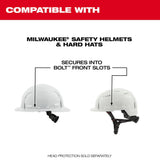 Milwaukee 48-73-1425 BOLT Full Face Shield - Gray Dual Coat Lens (Compatible with Milwaukee Safety Helmets & Hard Hats) - 4