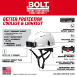 Milwaukee 48-73-1654 BOLT Blue Full Brim Vented Safety Helmet – Type 2, Class C - 4