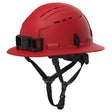 Milwaukee 48-73-1658 BOLT Red Full Brim Vented Safety Helmet – Type 2, Class C