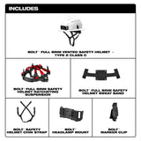 Milwaukee 48-73-1660 BOLT Black Full Brim Vented Safety Helmet – Type 2, Class C - 10