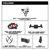 Milwaukee 48-73-1665 BOLT Gray Full Brim Safety Helmet – Type 2, Class E - 10