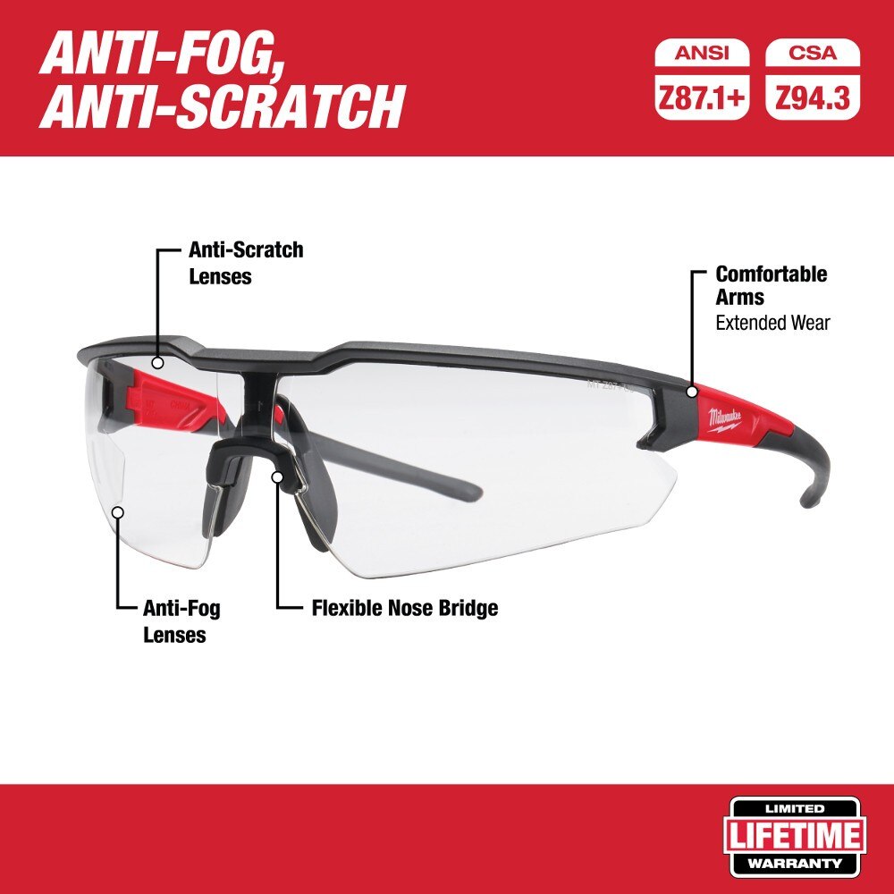 Milwaukee 48-73-2001 Clear Safety Glasses (Polybag) - 3