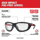 Milwaukee 48-73-2041 Clear High Performance Safety Glasses with Gasket (Polybag) - 2