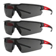 Milwaukee 48-73-2054 Tinted Anti-Scratch Safety Glasses for Jobsite Eye Protection (3 Pack)
