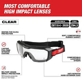 Milwaukee 48-73-2060 Vented Low-Profile Goggles - Clear Dual Coat Lens - 2