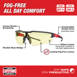 Milwaukee 48-73-2103 Safety Glasses - Yellow Fog-Free Lenses - 2