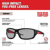 Milwaukee 48-73-2125 Gray - Performance Safety Glasses - Fog-free Lenses - 4