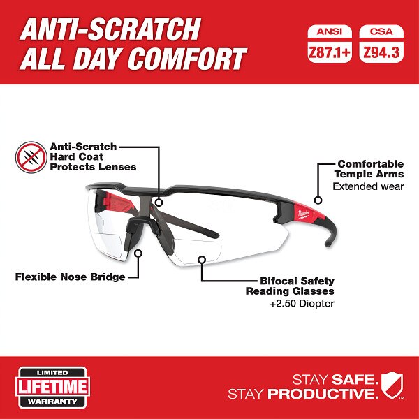 Milwaukee 48-73-2206 Performance Tinted Safety Glasses with Anti-Scratch Lenses - 5
