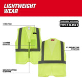 Milwaukee 48-73-2241 Class 2 High Visibility Yellow Mesh One Pocket Safety Vest - S/M - 3