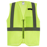 Milwaukee 48-73-2244 Class 2 High Visibility Yellow Mesh One Pocket Safety Vest - 4X/5X