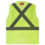 Milwaukee 48-73-2251 Class 2 High Visibility Yellow Mesh One Pocket Safety Vest - S/M (CSA) - 8