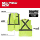 Milwaukee 48-73-2254 Class 2 High Visibility Yellow Mesh One Pocket Safety Vest - 4X/5X (CSA) - 3