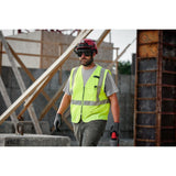 Milwaukee 48-73-2254 Class 2 High Visibility Yellow Mesh One Pocket Safety Vest - 4X/5X (CSA) - 6