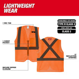 Milwaukee 48-73-2256 Class 2 High Visibility Orange  Mesh One Pocket Safety Vest - L/XL (CSA) - 3