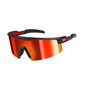 Milwaukee 48-73-2501 Polarized Wrap Around Safety Glasses with Red Mirrored Dual Coat Lenses