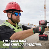 Milwaukee 48-73-2510 Full Frame Safety Glasses with Removable Side Shields Blue Mirrored Anti-Scratch Lenses - 7