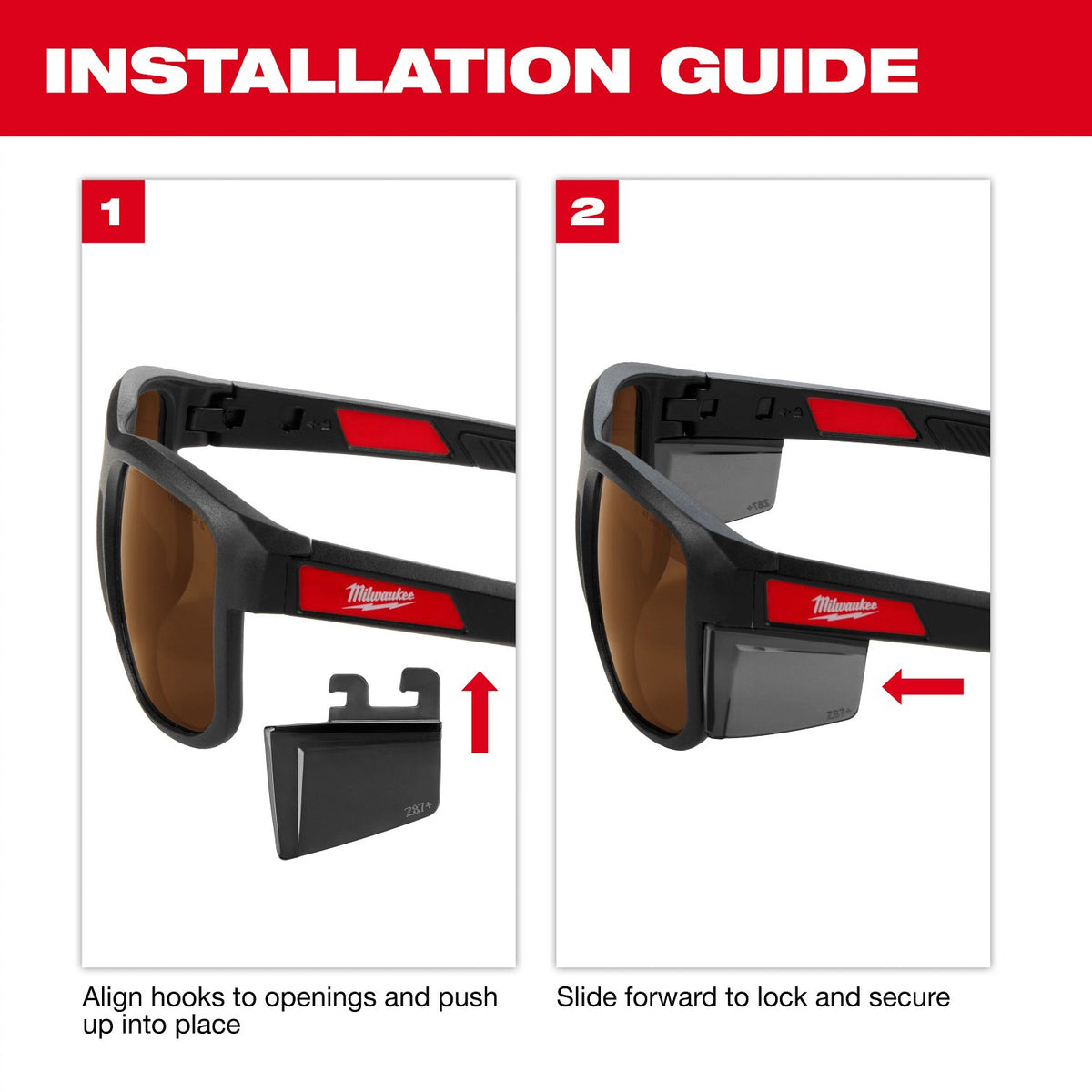Milwaukee 48-73-2511 Polarized Full Frame Safety Glasses with Removable Side Shields Blue Mirrored Dual Coat Lenses - 12