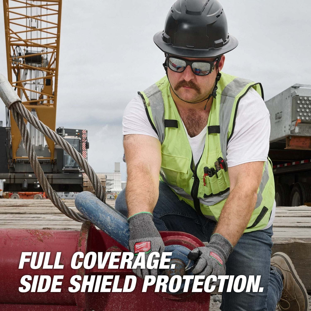 Milwaukee 48-73-2512 Full Frame Safety Glasses with Removable Side Shields Silver Mirrored Anti-Scratch Lenses - 7