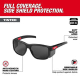 Milwaukee 48-73-2514 Full Frame Safety Glasses with Removable Side Shields Tinted Anti-Scratch Lenses - 2