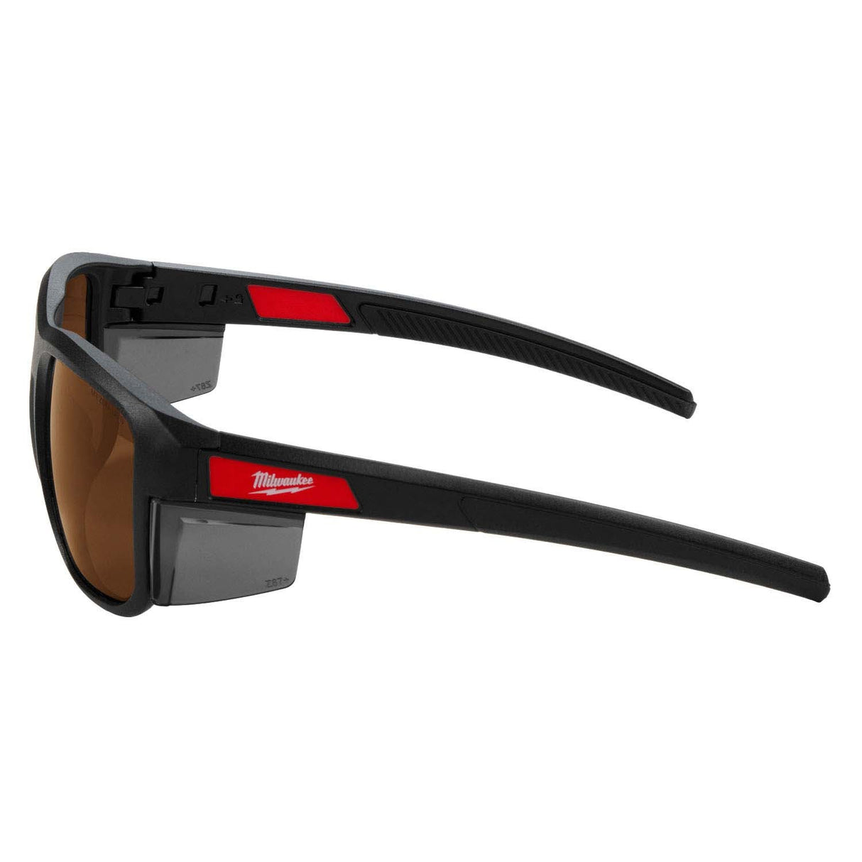 Milwaukee 48-73-2516 Full Frame Safety Glasses with Removable Side Shields Brown Anti-Scratch Lenses - 3