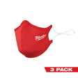 Milwaukee 48-73-4228 3pk 2-layer Red Face Mask