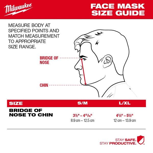Milwaukee 48-73-4237 1pk 3-layer Performance Face Mask – L/XL - 7
