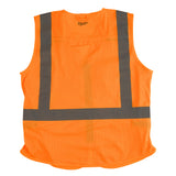 Milwaukee 48-73-5032 High Visibility Orange Safety Vest - L/XL - 3