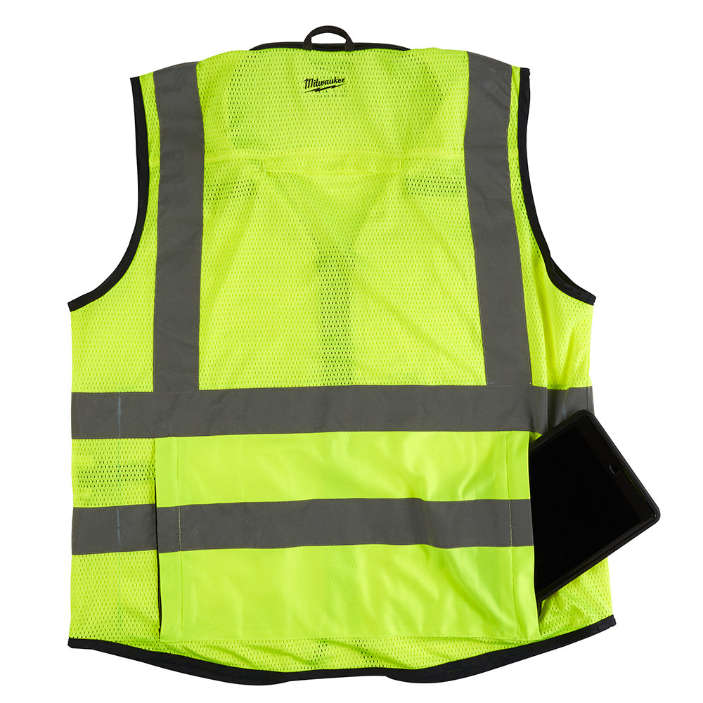 Milwaukee 48-73-5041 High Visibility Yellow Performance Safety Vest - S/M - 3