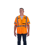 Milwaukee 48-73-5146 Class 3 High Visibility Orange Safety Vest - L/XL - 3