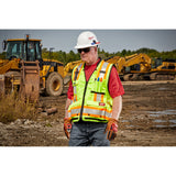 Milwaukee 48-73-5162 Class 2 Surveyor's High Visibility Yellow Safety Vest - L/XL - 8