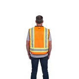Milwaukee 48-73-5166 Class 2 Surveyor's High Visibility Orange Safety Vest - L/XL - 5