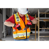 Milwaukee 48-73-5166 Class 2 Surveyor's High Visibility Orange Safety Vest - L/XL - 7