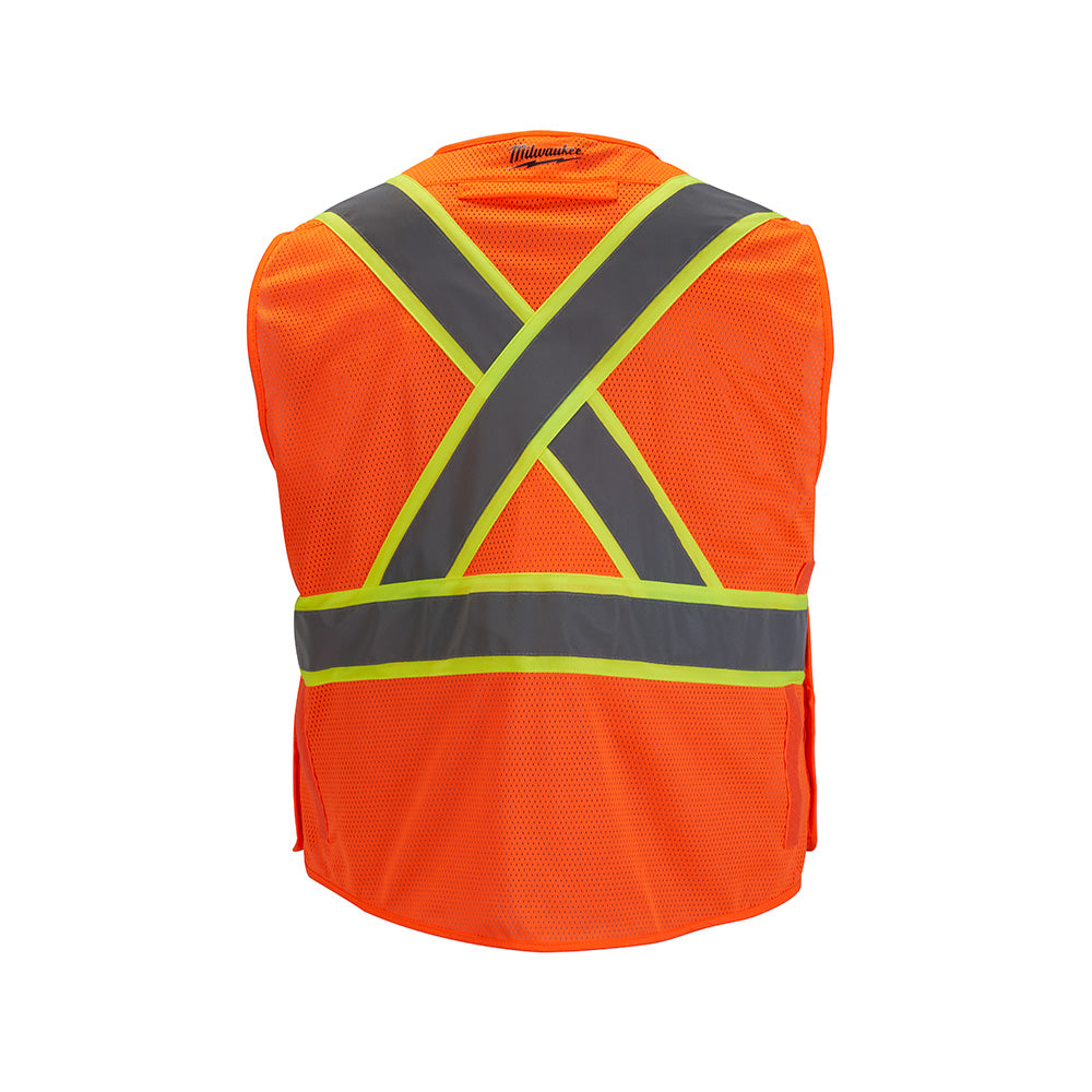 Milwaukee 48-73-5176 Class 2 Breakaway High Visibility Orange Mesh Safety Vest - L/XL (CSA) - 2