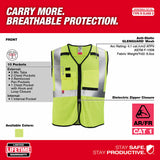 Milwaukee 48-73-5203 AR/FR Cat. 1 Class 2 High Visibility Yellow Mesh Safety Vest - 2XL/3XL - 3