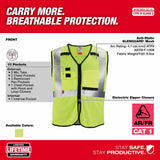 Milwaukee 48-73-5204 AR/FR Cat. 1 Class 2 High Visibility Yellow Mesh Safety Vest - 4XL/5XL - 3