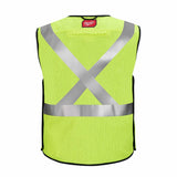 Milwaukee 48-73-5214 AR/FR Cat 1 Class 2 Breakaway High Visibility Yellow Mesh Safety Vest - 4XL/5XL - 2
