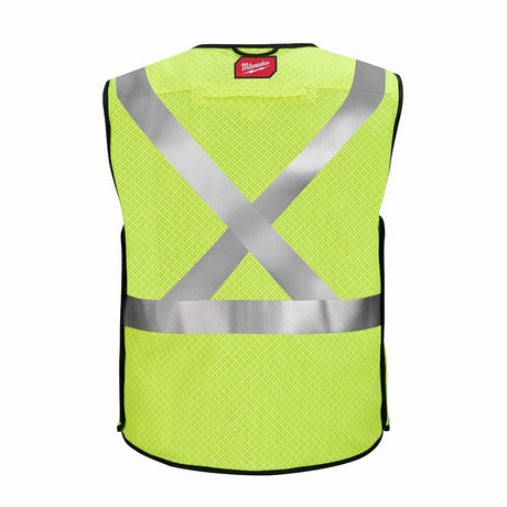 Milwaukee 48-73-5214 AR/FR Cat 1 Class 2 Breakaway High Visibility Yellow Mesh Safety Vest - 4XL/5XL - 2