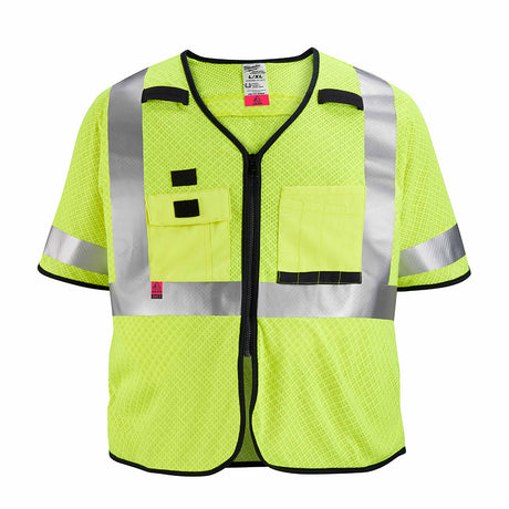 Milwaukee 48-73-5223 AR/FR Cat. 1 Class 3 High Visibility Yellow Mesh Safety Vest - 2XL/3XL