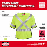 Milwaukee 48-73-5231 AR/FR Cat. 1 Class 3 Breakaway High Visibility Yellow Mesh Safety Vest - S/M - 6