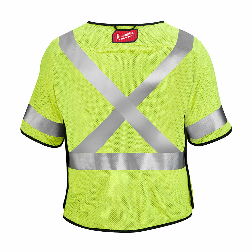 Milwaukee 48-73-5232 AR/FR Cat. 1 Class 3 Breakaway High Visibility Yellow Mesh Safety Vest - L/XL - 2