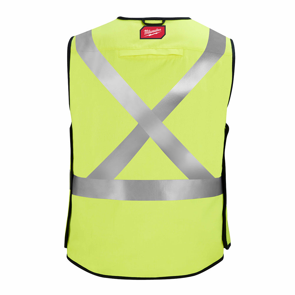 Milwaukee 48-73-5311 AR/FR Cat. 1 Class 2 Breakaway High Visibility Yellow Safety Vest  - S/M - 2