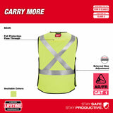 Milwaukee 48-73-5311 AR/FR Cat. 1 Class 2 Breakaway High Visibility Yellow Safety Vest  - S/M - 5