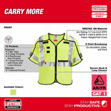 Milwaukee 48-73-5332 AR/FR Cat. 1 Class 3 Breakaway High Visibility Yellow Safety Vest - L/XL - 5