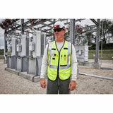 Milwaukee 48-73-5332 AR/FR Cat. 1 Class 3 Breakaway High Visibility Yellow Safety Vest - L/XL - 8