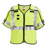 Milwaukee 48-73-5333 AR/FR Cat. 1 Class 3 Breakaway High Visibility Yellow Safety Vest - 2XL/3XL