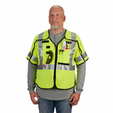 Milwaukee 48-73-5333 AR/FR Cat. 1 Class 3 Breakaway High Visibility Yellow Safety Vest - 2XL/3XL - 4