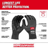 Milwaukee 48-73-6914E Cut Level 1 Nitrile Dipped Gloves with Wear-Defense Protection - 2