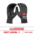 Milwaukee 48-73-6916 Cut Level 1 15 Gauge Nitrile Dipped Gloves with Wear-Defense Protection (6 Pack)