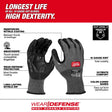 Milwaukee 48-73-6931 Cut Level 3 Nitrile Dipped Work Gloves with Wear-Defense Protection (6 Pack) - 2